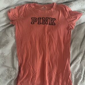 PINK Victoria's Secret Coral Short Sleeve Tee